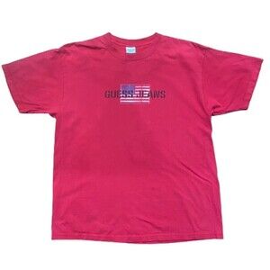 Guess Jeans USA 90s Flag Logo Vintage Cotton Red T-Shirt Men's Size XL